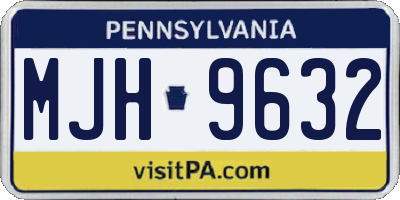 PA license plate MJH9632