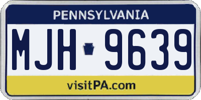 PA license plate MJH9639