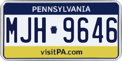 PA license plate MJH9646