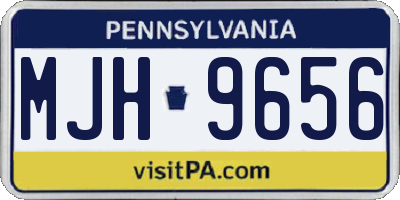 PA license plate MJH9656