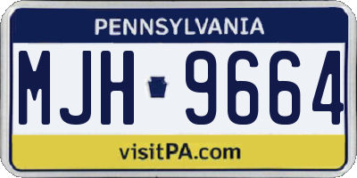 PA license plate MJH9664