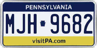 PA license plate MJH9682