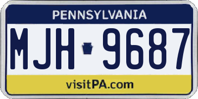 PA license plate MJH9687