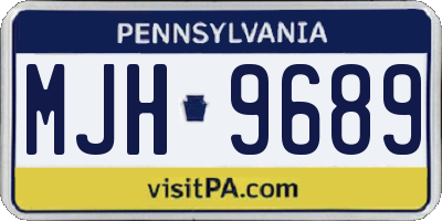 PA license plate MJH9689