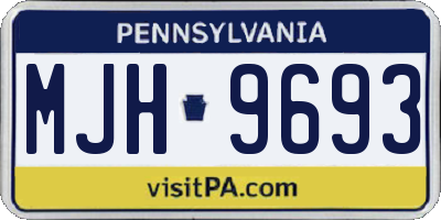 PA license plate MJH9693