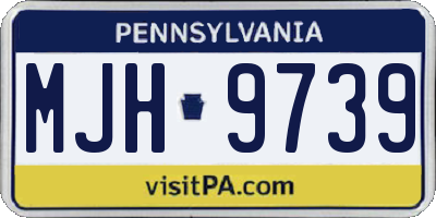 PA license plate MJH9739