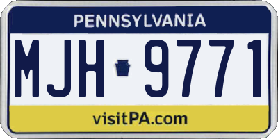 PA license plate MJH9771