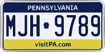 PA license plate MJH9789