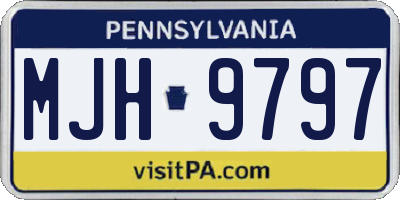 PA license plate MJH9797