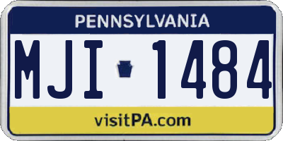 PA license plate MJI1484