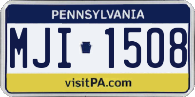 PA license plate MJI1508