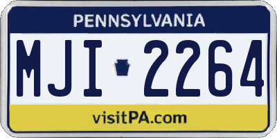 PA license plate MJI2264