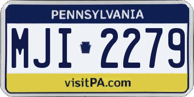 PA license plate MJI2279