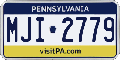 PA license plate MJI2779