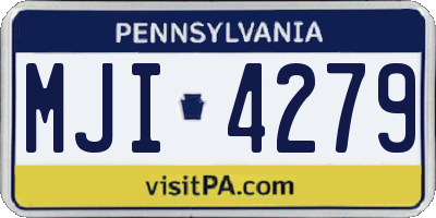 PA license plate MJI4279