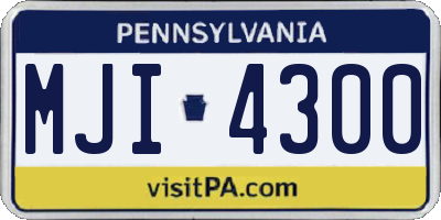 PA license plate MJI4300