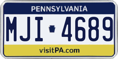 PA license plate MJI4689