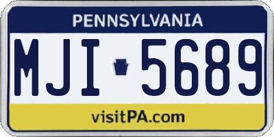 PA license plate MJI5689