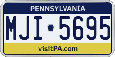 PA license plate MJI5695