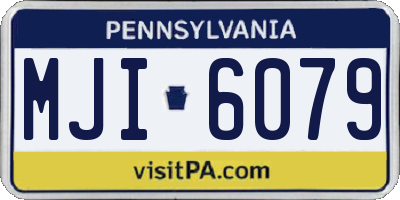 PA license plate MJI6079