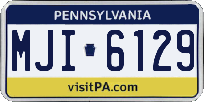 PA license plate MJI6129