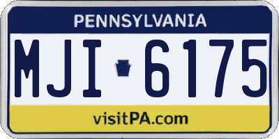 PA license plate MJI6175