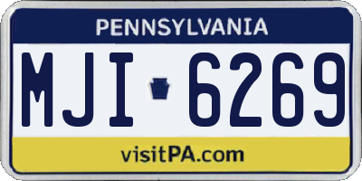 PA license plate MJI6269