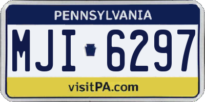 PA license plate MJI6297