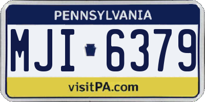 PA license plate MJI6379