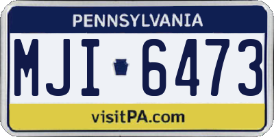 PA license plate MJI6473