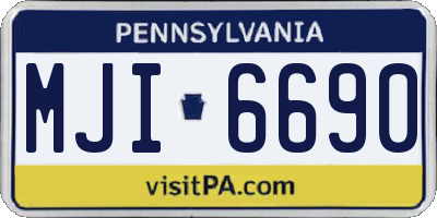PA license plate MJI6690