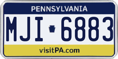 PA license plate MJI6883