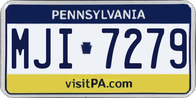 PA license plate MJI7279