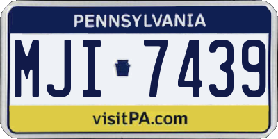 PA license plate MJI7439