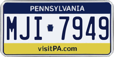 PA license plate MJI7949