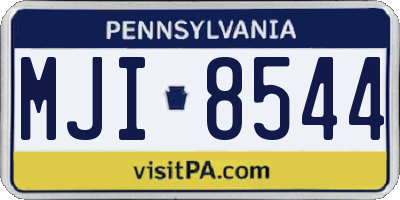 PA license plate MJI8544