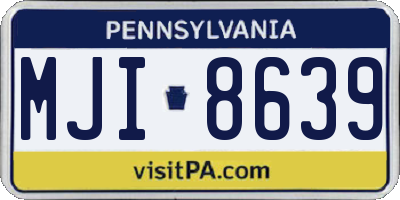 PA license plate MJI8639