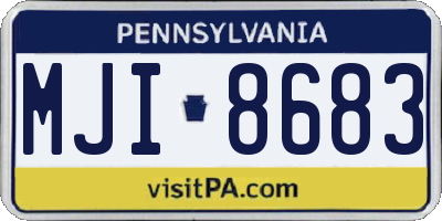 PA license plate MJI8683