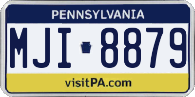 PA license plate MJI8879