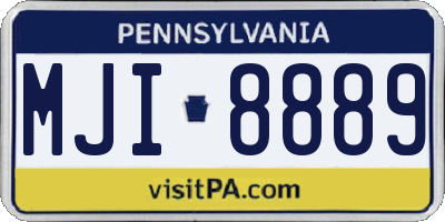 PA license plate MJI8889