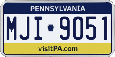 PA license plate MJI9051