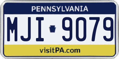 PA license plate MJI9079