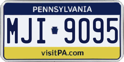 PA license plate MJI9095