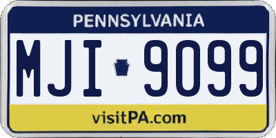 PA license plate MJI9099