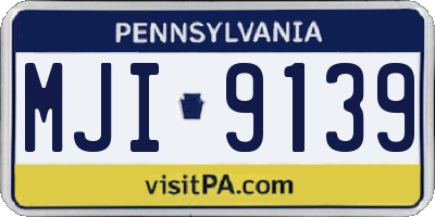 PA license plate MJI9139