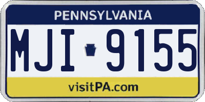 PA license plate MJI9155