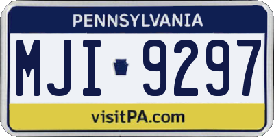 PA license plate MJI9297
