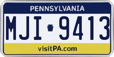PA license plate MJI9413