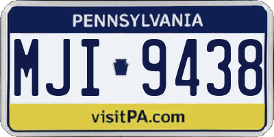 PA license plate MJI9438