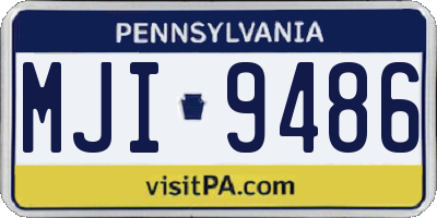 PA license plate MJI9486